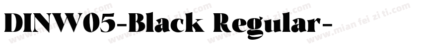 DINW05-Black Regular字体转换